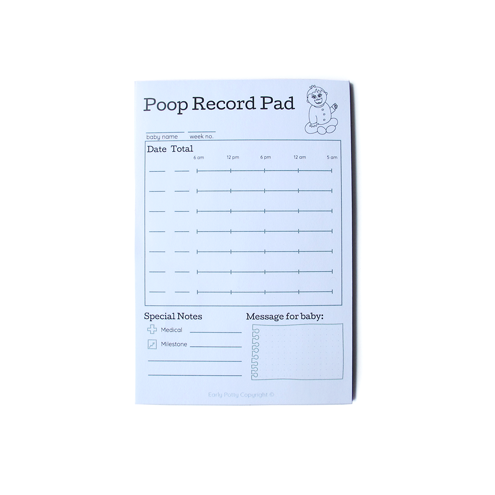 Baby poop record pad for newborn